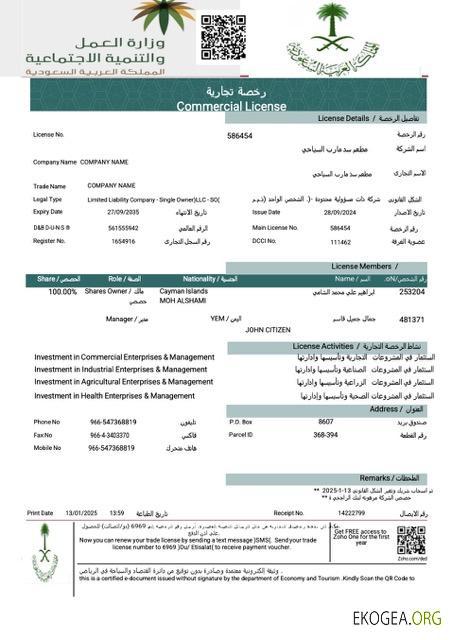 Modèle Word et PDF de licence commerciale des Émirats arabes unis template Modèle Word et PDF de licence commerciale des Émirats arabes unis template